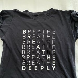 Lululemon “breathe deeply” top